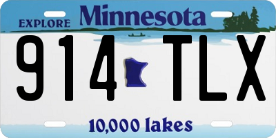 MN license plate 914TLX