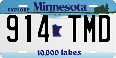 MN license plate 914TMD