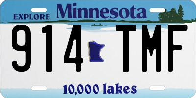MN license plate 914TMF