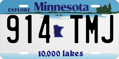 MN license plate 914TMJ