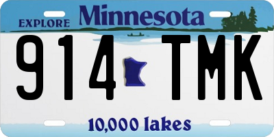 MN license plate 914TMK