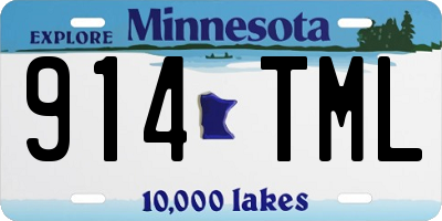 MN license plate 914TML