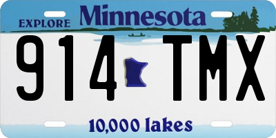MN license plate 914TMX
