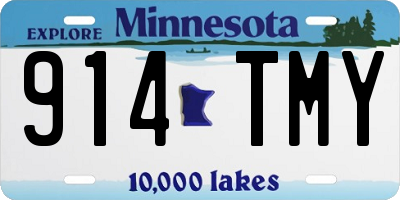 MN license plate 914TMY