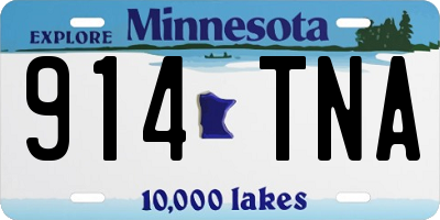 MN license plate 914TNA