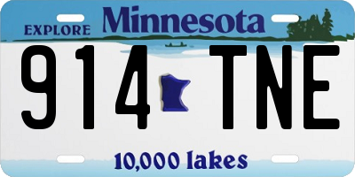 MN license plate 914TNE
