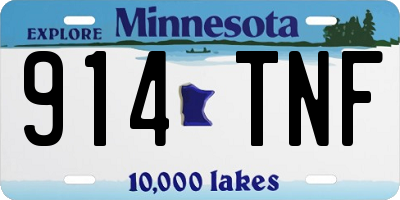 MN license plate 914TNF