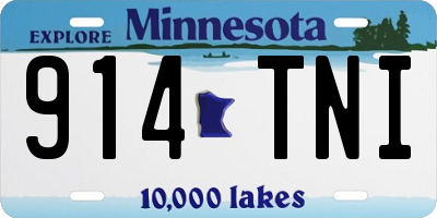 MN license plate 914TNI