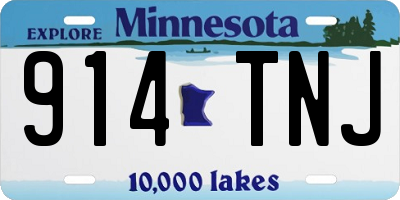 MN license plate 914TNJ