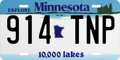MN license plate 914TNP