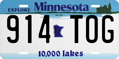 MN license plate 914TOG