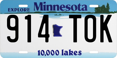 MN license plate 914TOK