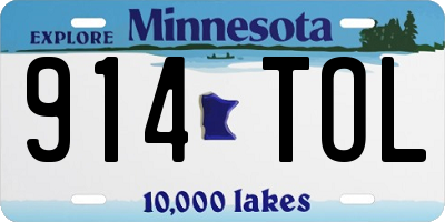 MN license plate 914TOL