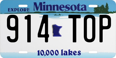 MN license plate 914TOP