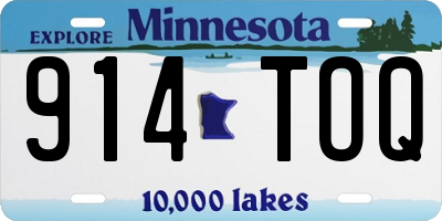 MN license plate 914TOQ