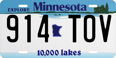 MN license plate 914TOV