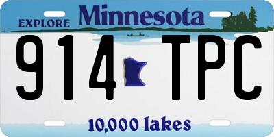 MN license plate 914TPC
