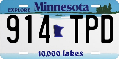 MN license plate 914TPD