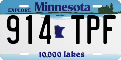 MN license plate 914TPF