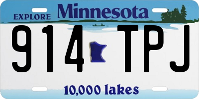 MN license plate 914TPJ