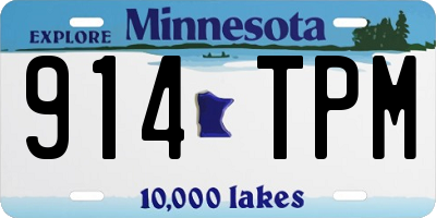MN license plate 914TPM