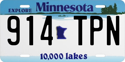 MN license plate 914TPN