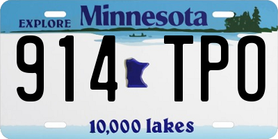 MN license plate 914TPO
