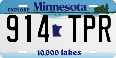 MN license plate 914TPR