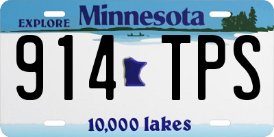 MN license plate 914TPS
