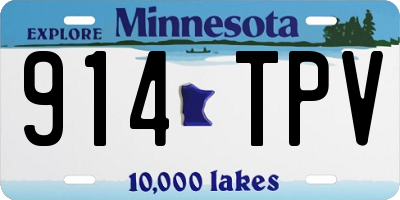 MN license plate 914TPV