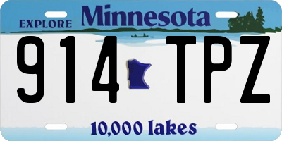 MN license plate 914TPZ