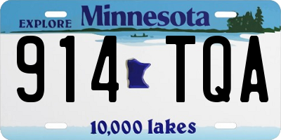 MN license plate 914TQA