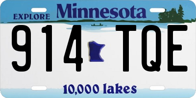 MN license plate 914TQE