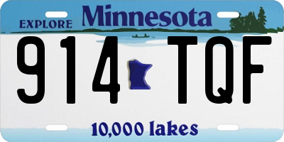 MN license plate 914TQF