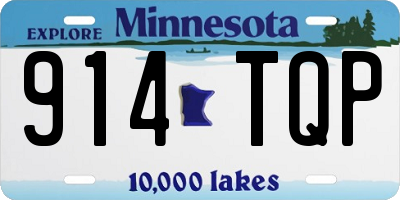 MN license plate 914TQP
