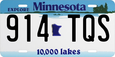MN license plate 914TQS