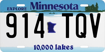 MN license plate 914TQV