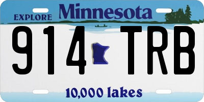 MN license plate 914TRB
