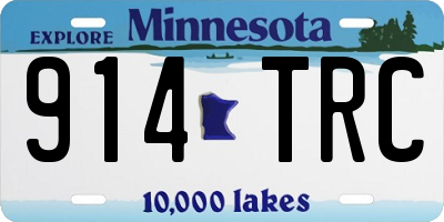 MN license plate 914TRC