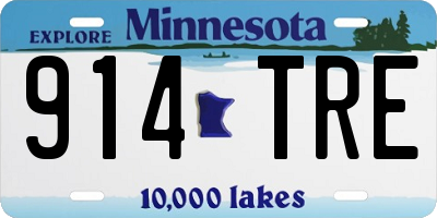 MN license plate 914TRE