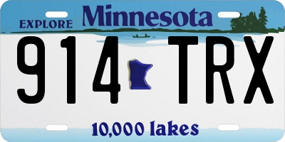 MN license plate 914TRX