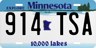 MN license plate 914TSA