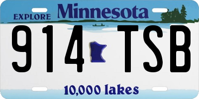 MN license plate 914TSB