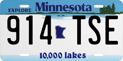 MN license plate 914TSE