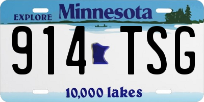 MN license plate 914TSG