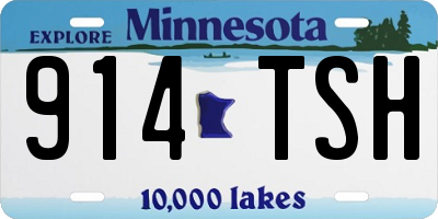 MN license plate 914TSH
