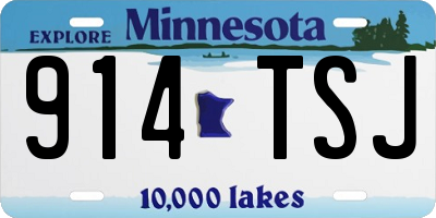 MN license plate 914TSJ