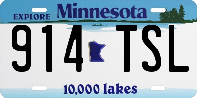 MN license plate 914TSL
