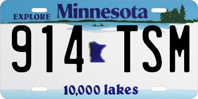 MN license plate 914TSM