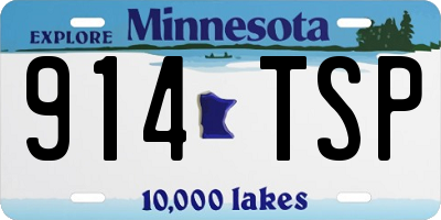 MN license plate 914TSP